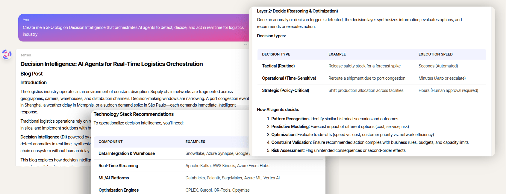 SENSEI product screenshot
